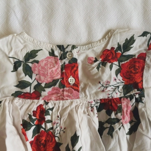 old navy rose floral flowy blouse rayon viscose 2T toddler girls - Picture 7 of 7